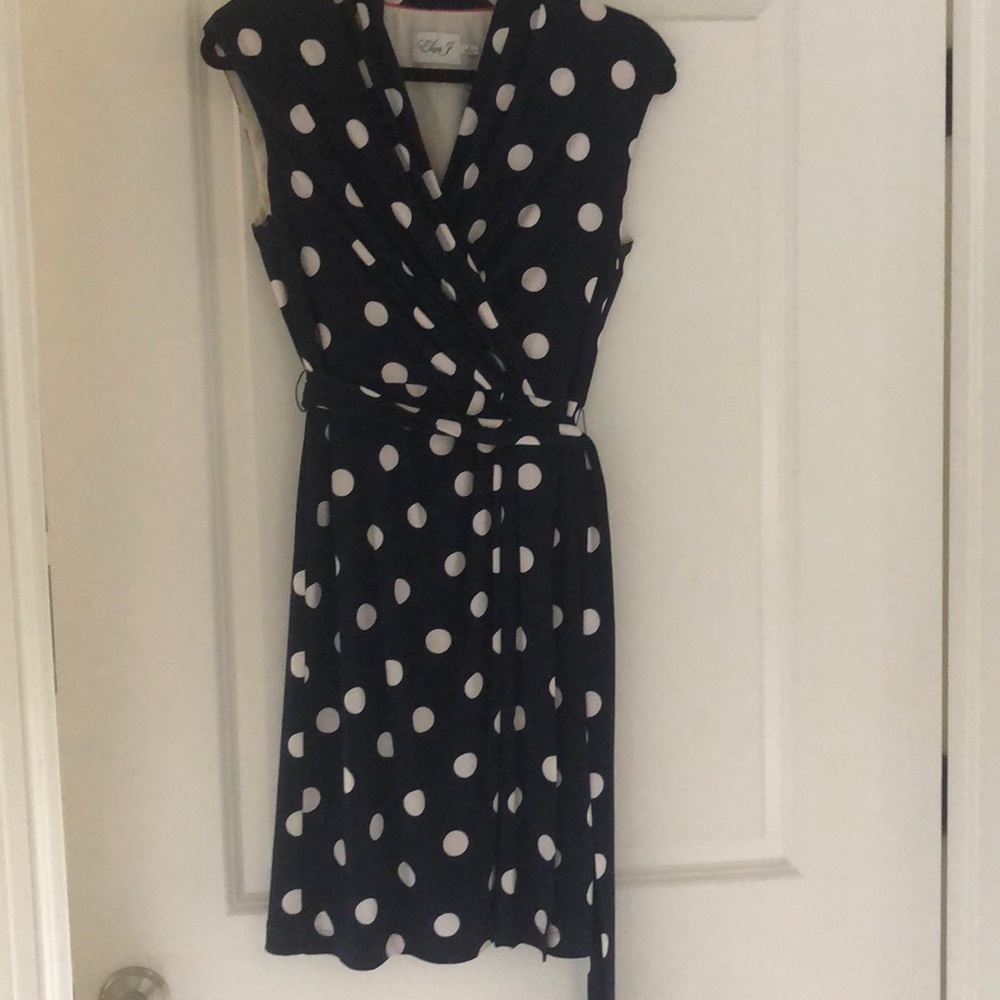 Navy Blue Polka Dot Dress